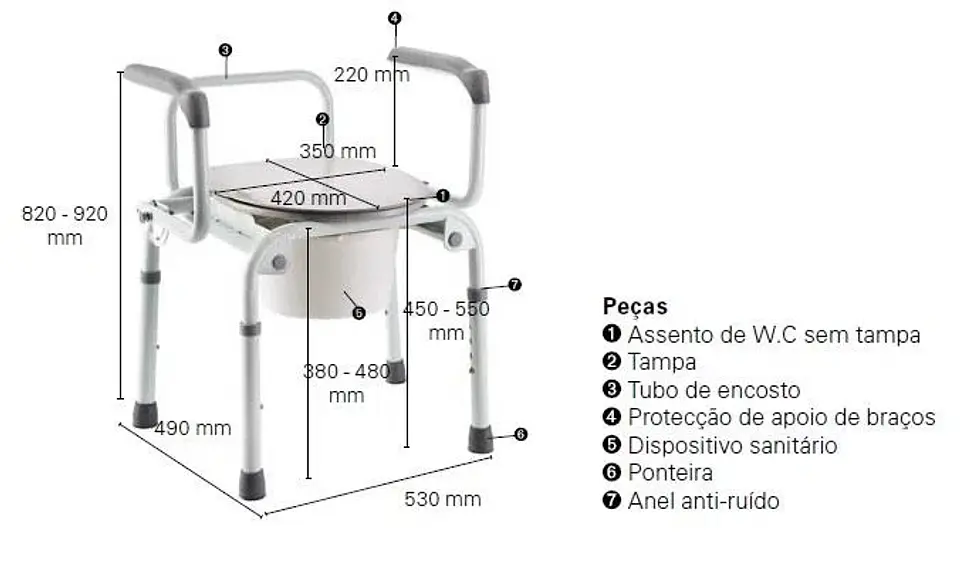 Cadeira Sanitária Izzo 4