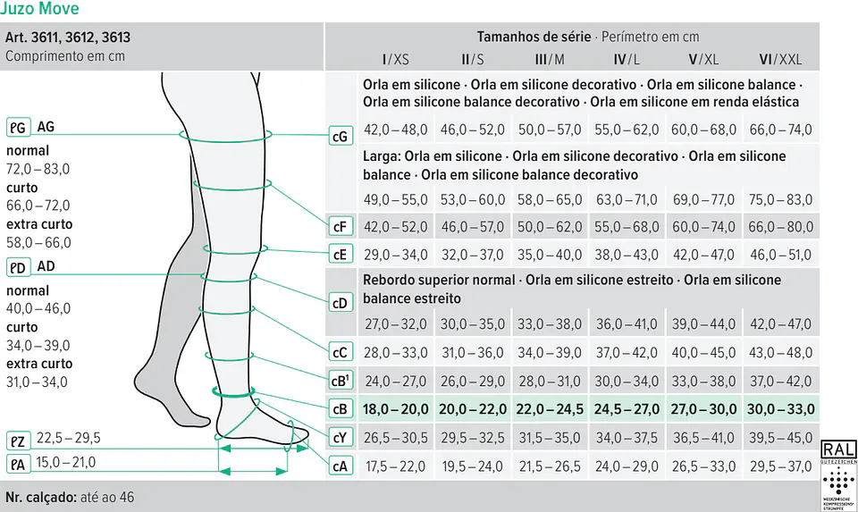 Meias de Compressão Fáceis de Calçar MOVE 7