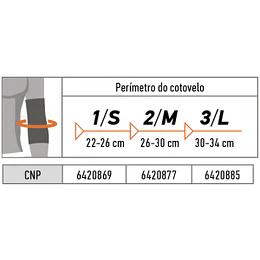 Cotoveleira Elástica com Almofadas em Gel - OS6230