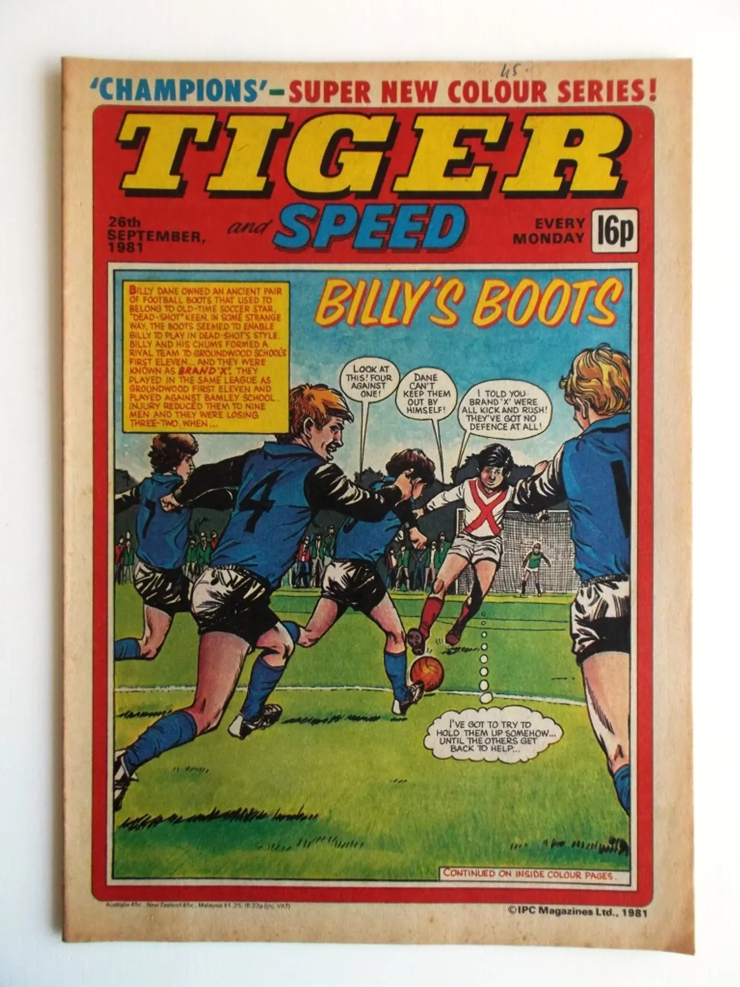 Tiger and Speed - 26th September 1981 1