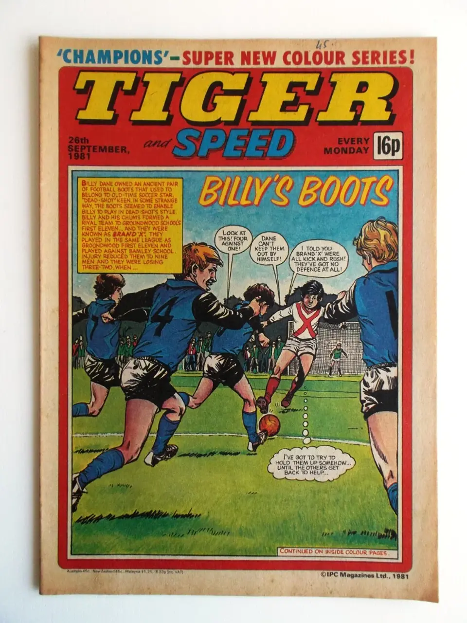 Tiger and Speed - 26th September 1981 1
