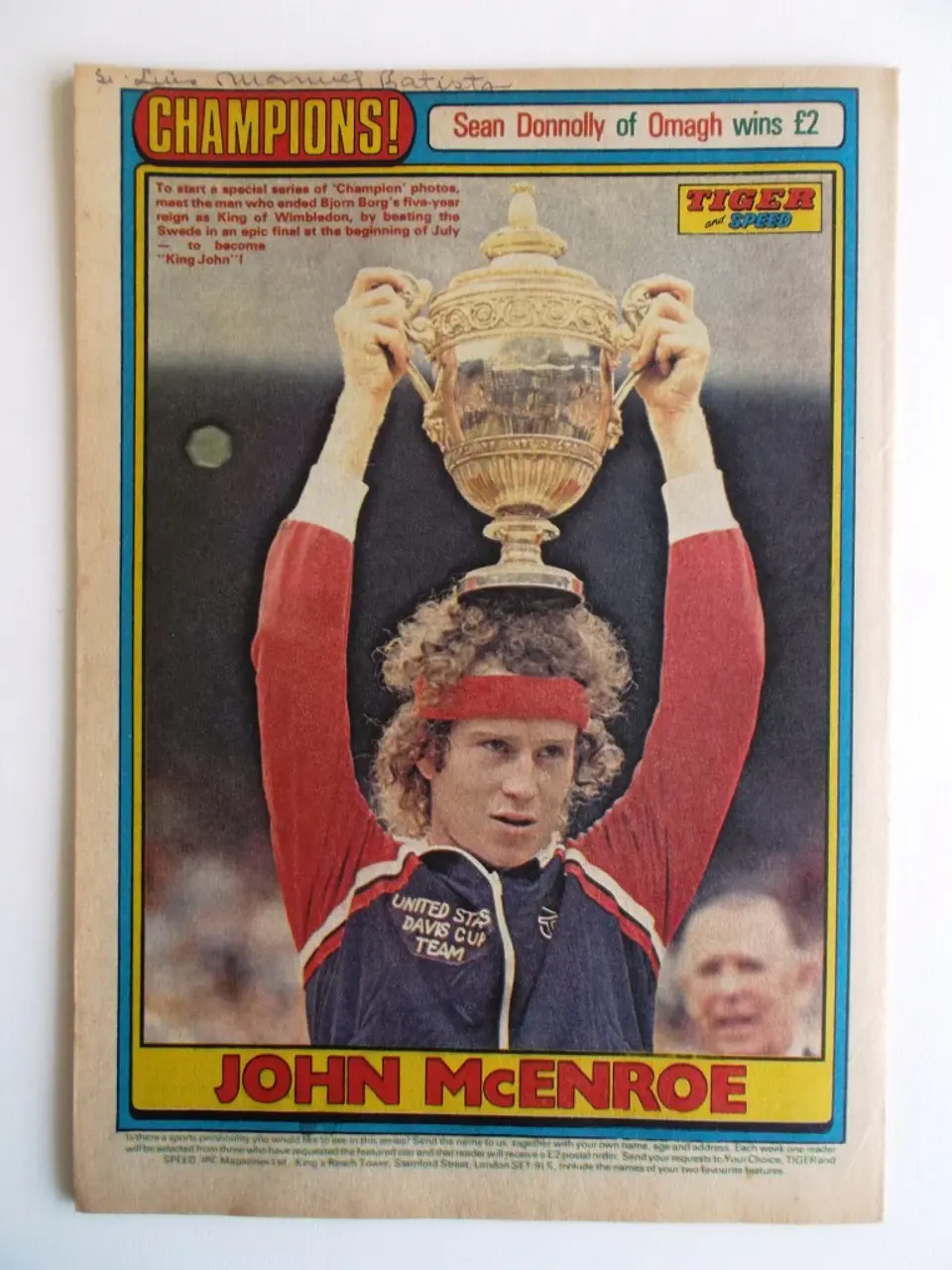 Tiger and Speed - 26th September 1981 2