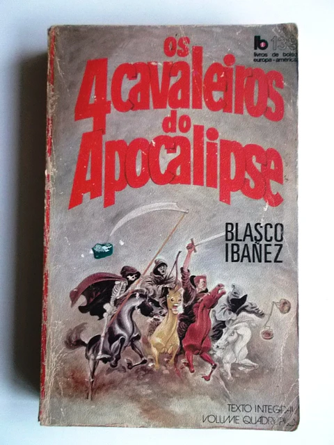 Livro de Bolso Europa América 139 - Os 4 cavaleiros do apocalipse - Blasco Ibãnez