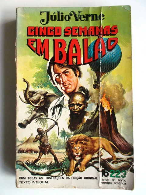 Livro de Bolso Europa América 223 - Cinco semanas em balão - Júlio Verne
