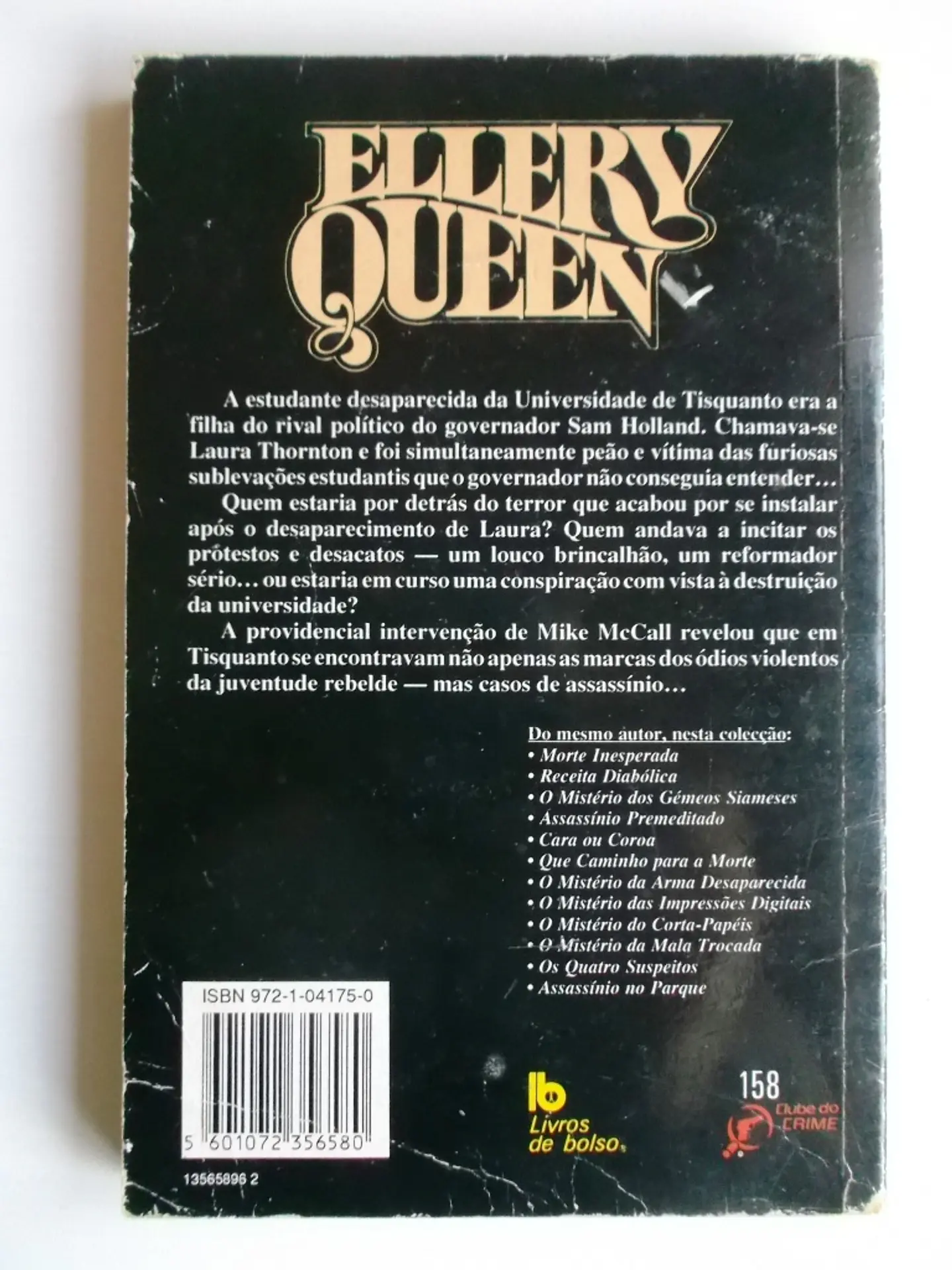 Clube do Crime 158 - Morte na universidade - Ellery Queen 2