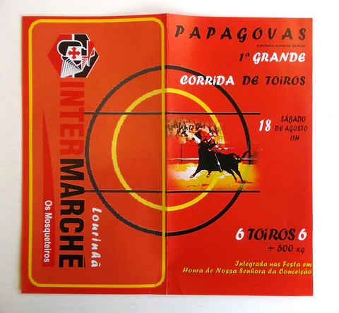 Panfleto Corrida de Toiros - Papagovas - Agosto 