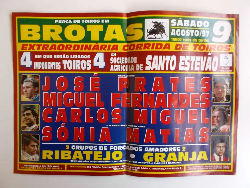 Panfleto Corrida de Toiros - Brotas - Agosto 1997 2