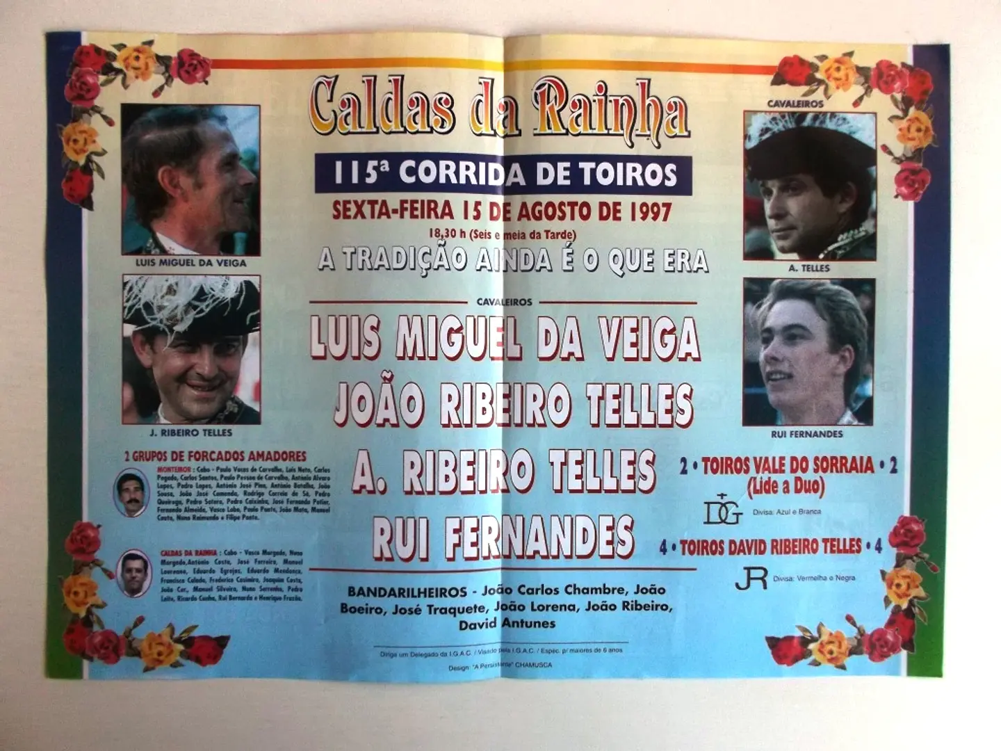 Panfleto Corrida de Toiros - Caldas da Rainha - Agosto 1997 3