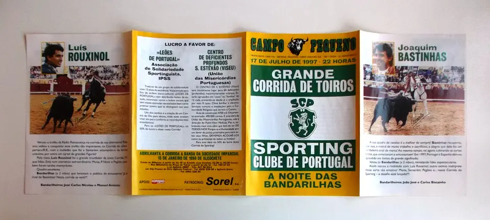 Panfleto Corrida de Toiros - Lisboa - Julho 1997 2