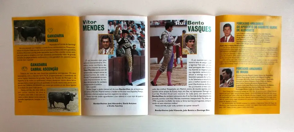 Panfleto Corrida de Toiros - Lisboa - Julho 1997 3