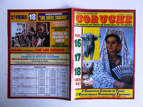 Panfleto Corrida de Toiros - Coruche - Agosto 1997
