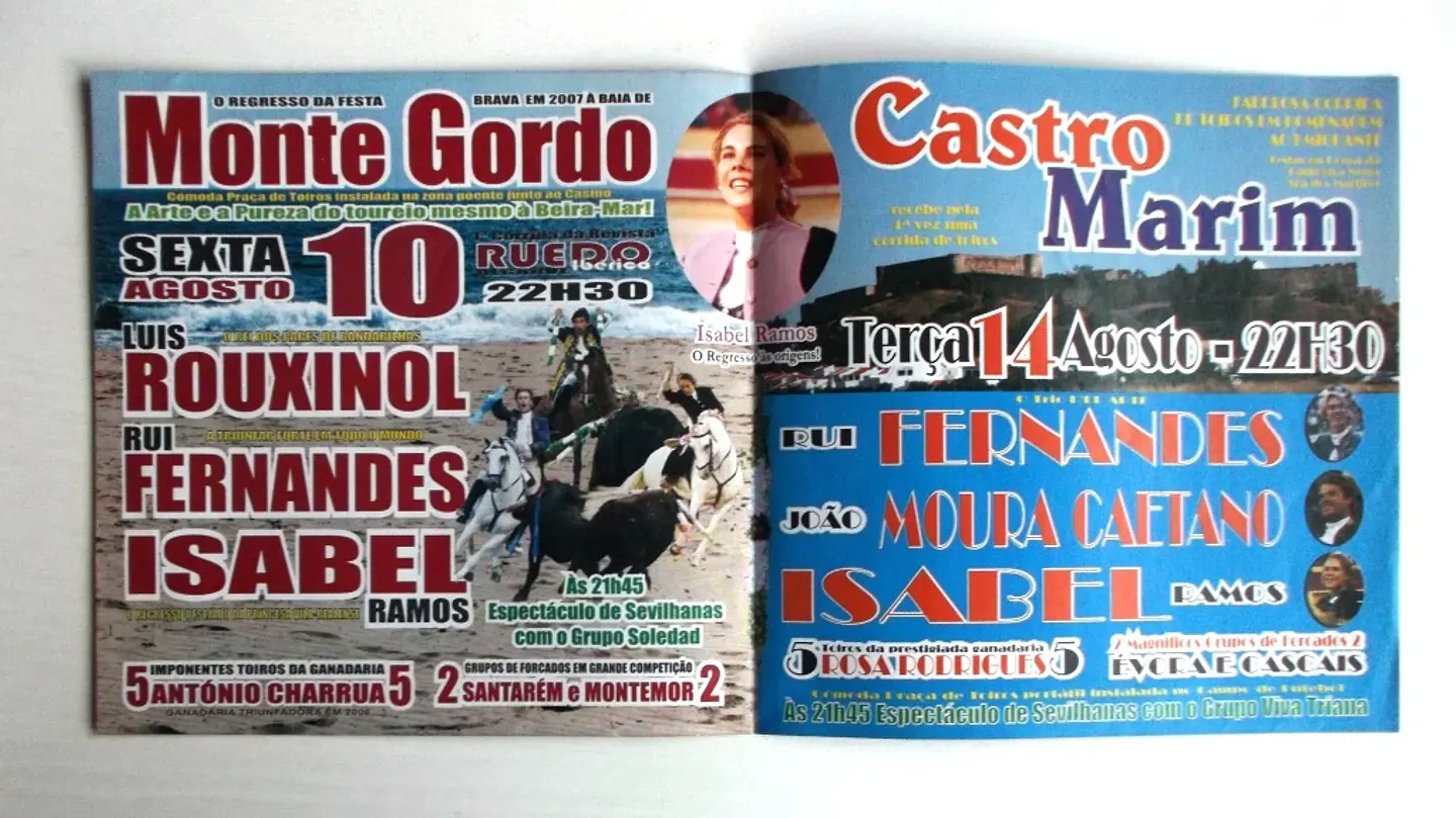 Panfleto Corrida de Toiros - Monte Gordo - Agosto 2007 2