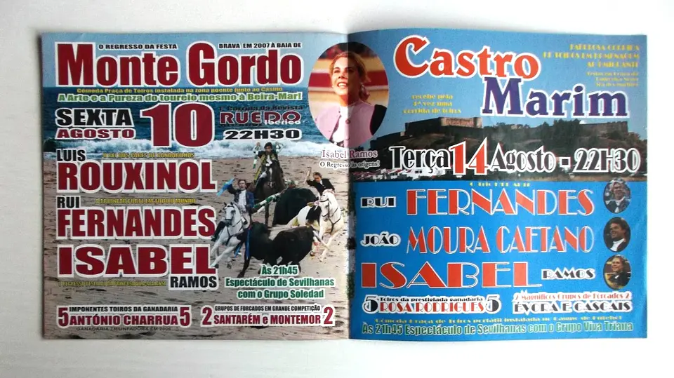 Panfleto Corrida de Toiros - Monte Gordo - Agosto 2007 2