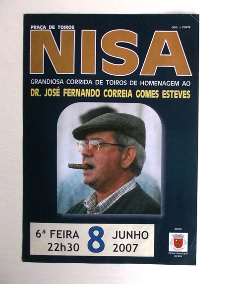 Panfleto Corrida de Toiros - Nisa - Junho 2007