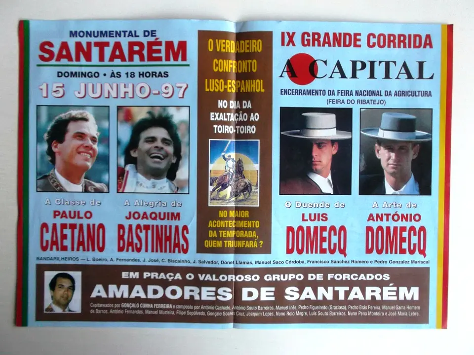 Panfleto Corrida de Toiros - Santarém - Junho 1997 2