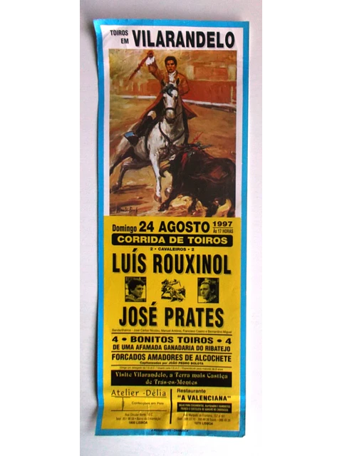 Panfleto Corrida de Toiros - Vilarandelo - Agosto 1997