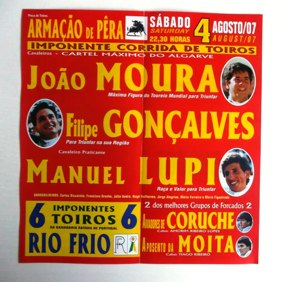 Panfleto Corrida de Toiros - Armação de Pera - Agosto 2007 2