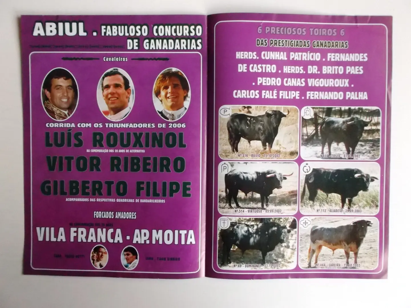 Panfleto Corrida de Toiros - Abiul - Agosto 2007 2