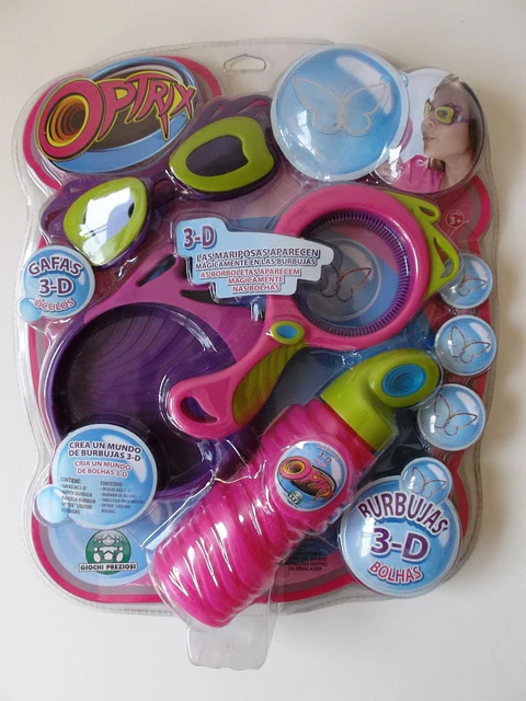 Optrix 3-D Bubbles, Conjunto Rosa - Borboletas