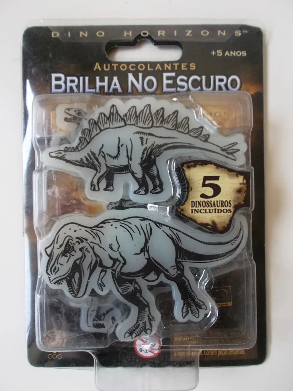 Dinossauros autocolantes - brilham no escuro 1