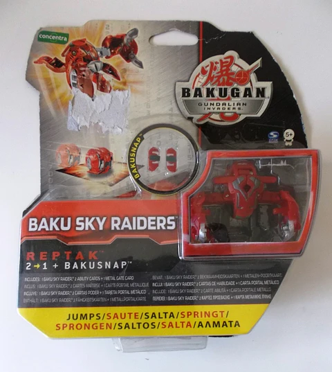 Bakugan Gundalian Invaders S3 - Baku Sky Raiders - Reptak vermelho