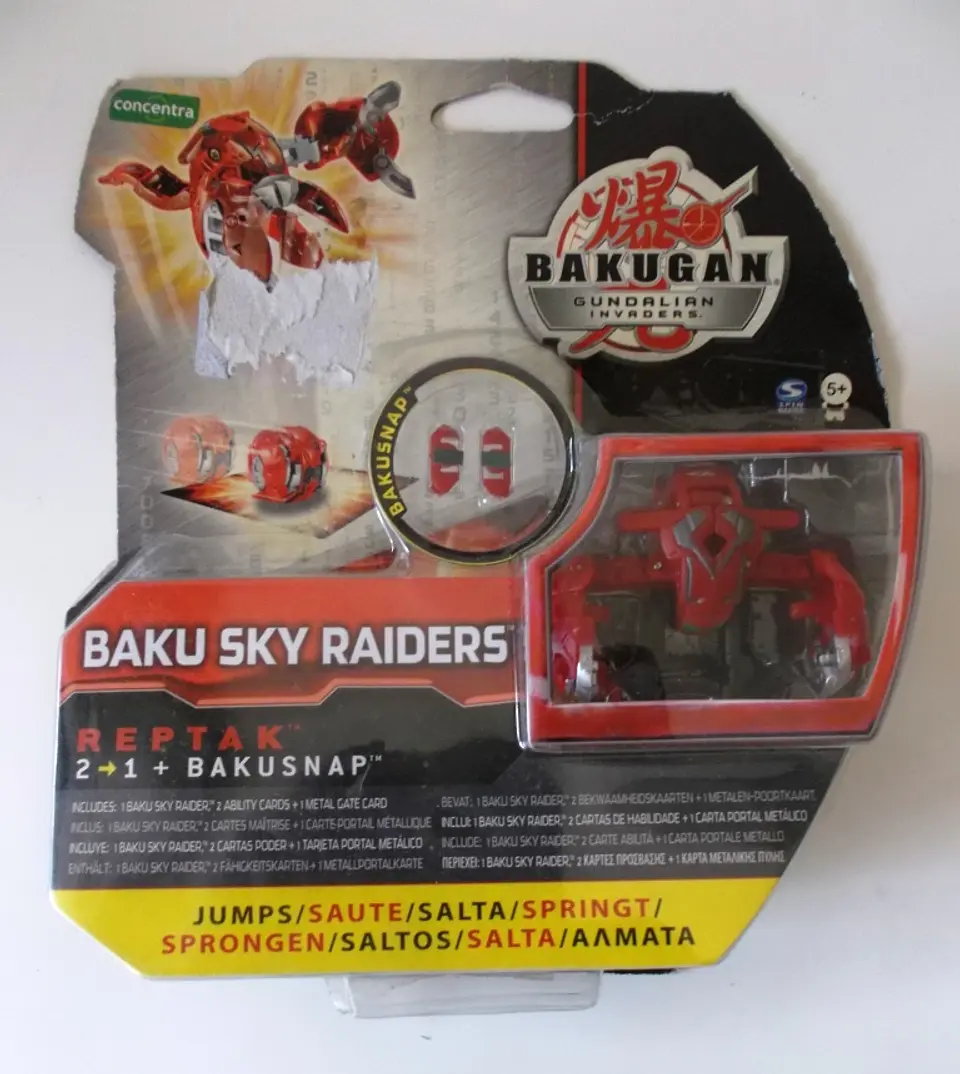 Bakugan Gundalian Invaders S3 - Baku Sky Raiders - Reptak vermelho 1