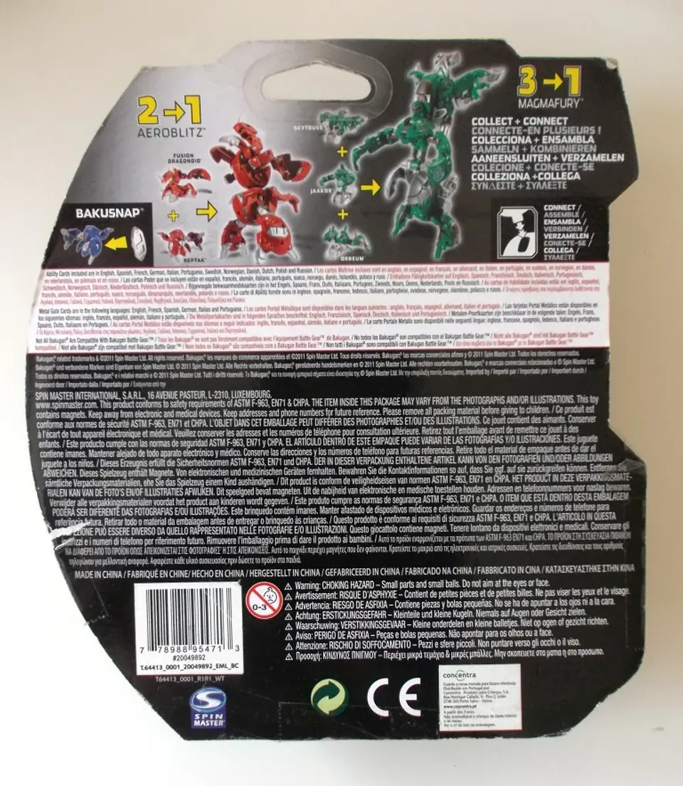 Bakugan Gundalian Invaders S3 - Baku Sky Raiders - Reptak vermelho 2