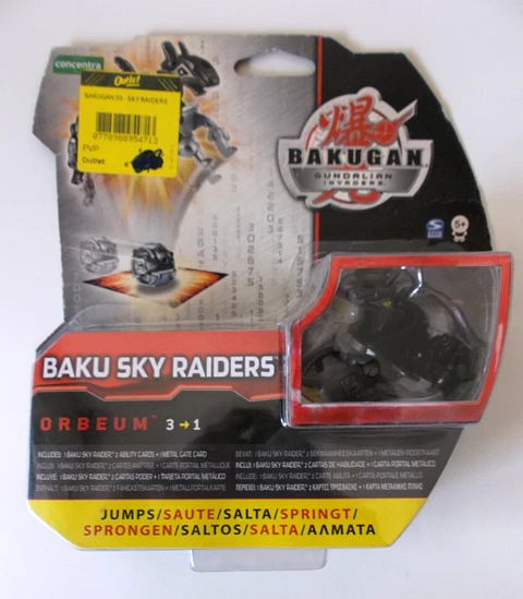 Bakugan Gundalian Invaders S3 - Baku Sky Raiders - Orbeum preto