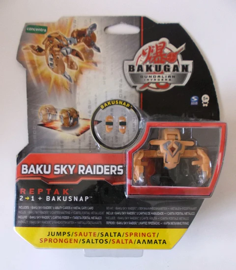 Bakugan Gundalian Invaders S3 - Baku Sky Raiders - Reptak dourado