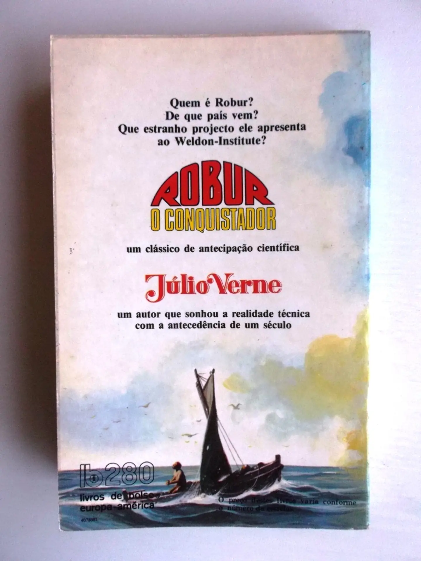 Livro de Bolso Europa América 280 - Robur, O Conquistador - Júlio Verne 3
