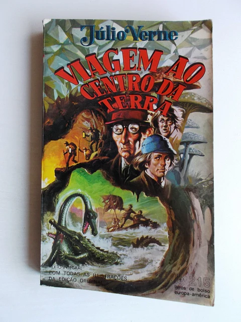 Livro de Bolso Europa América 215 - Viagem ao centro da Terra - Júlio Verne