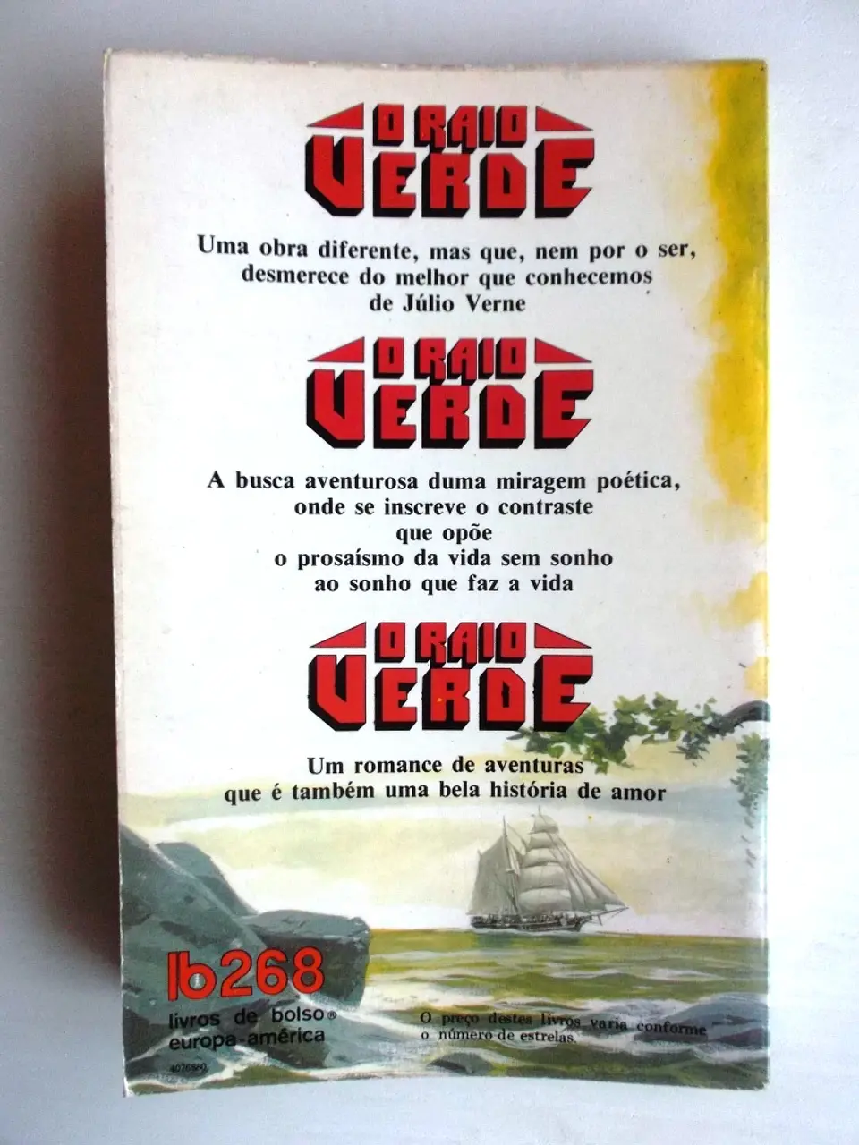 Livro de Bolso Europa América 268 - O Raio Verde - Júlio Verne 3