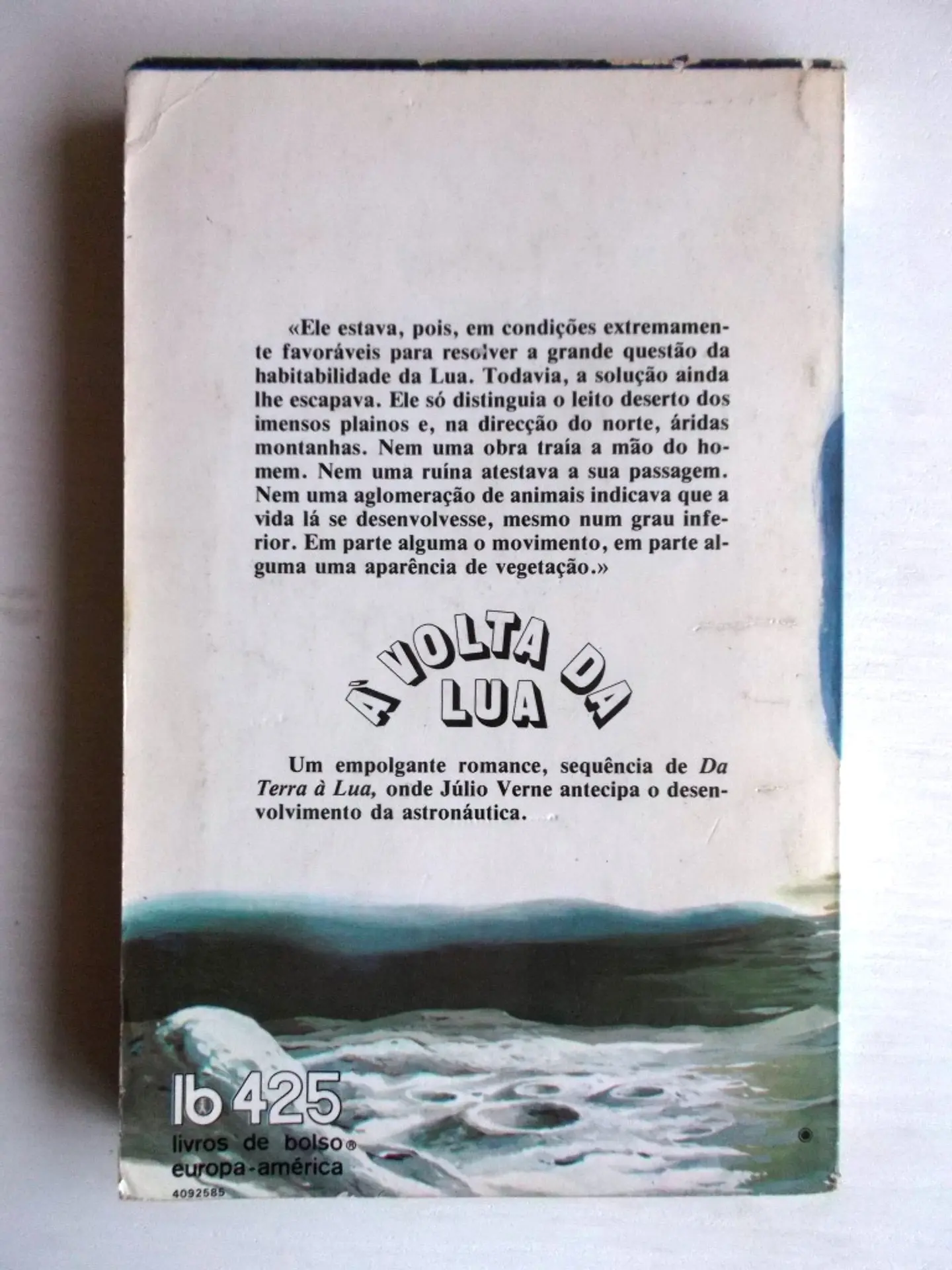 Livro de Bolso Europa América 425 - A Volta da Lua - Júlio Verne 3