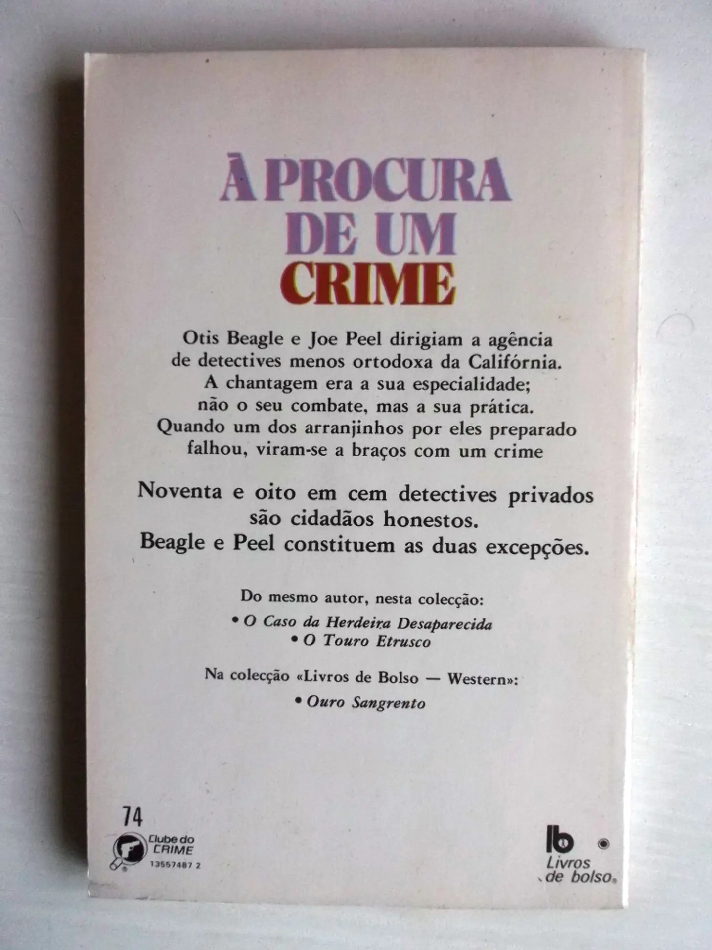 Clube do Crime 074 - A procura de um crime - Frank Gruber 3