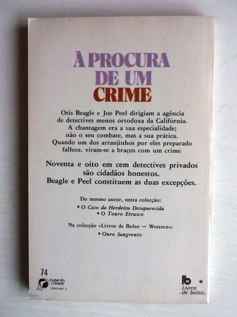 Clube do Crime 074 - A procura de um crime - Frank Gruber 3