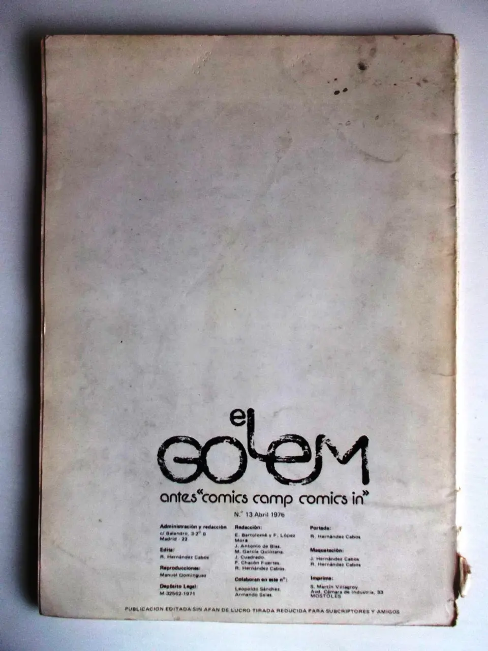EL GOLEM. Nº 13  3
