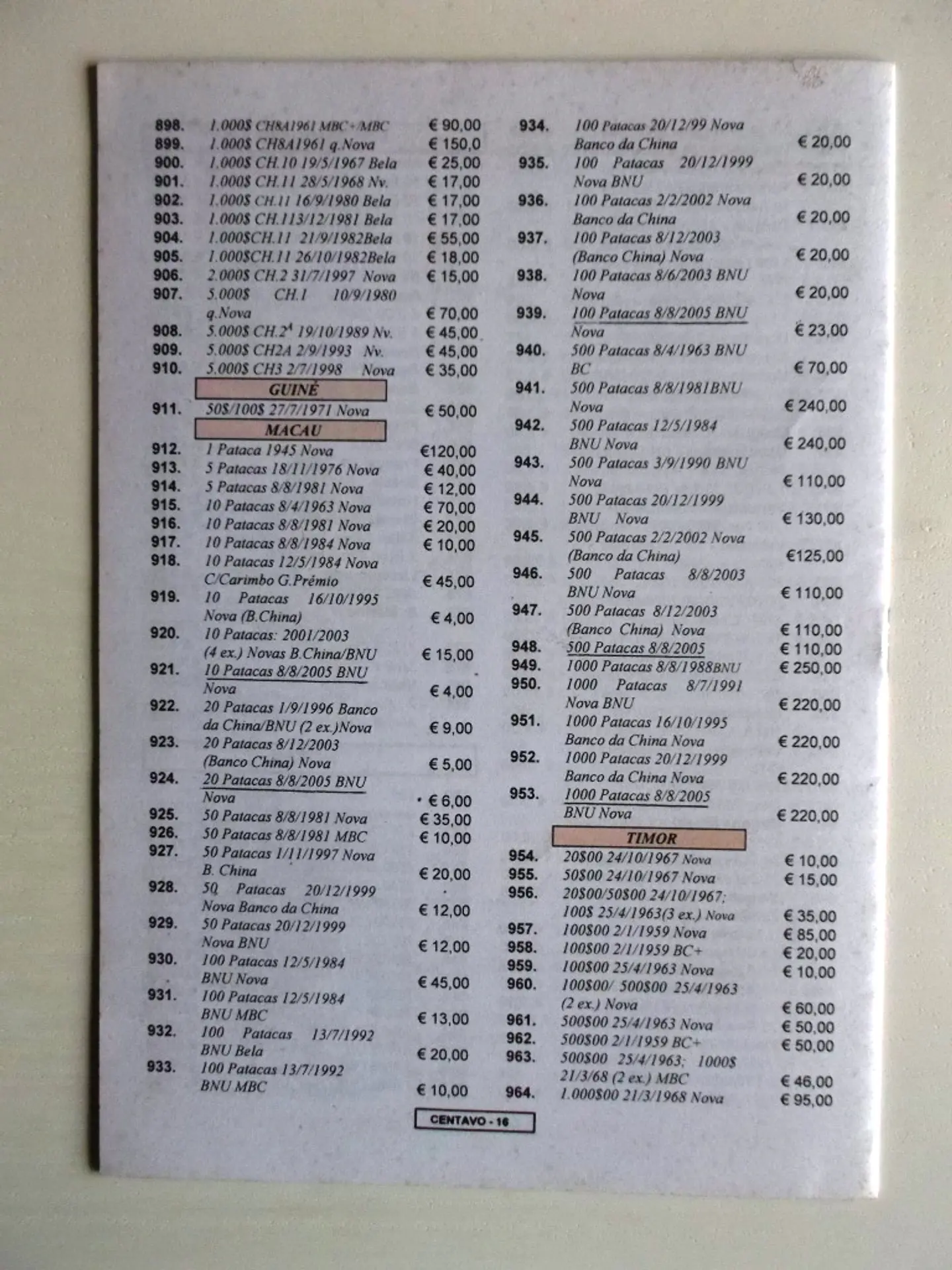 Centavo 134 3