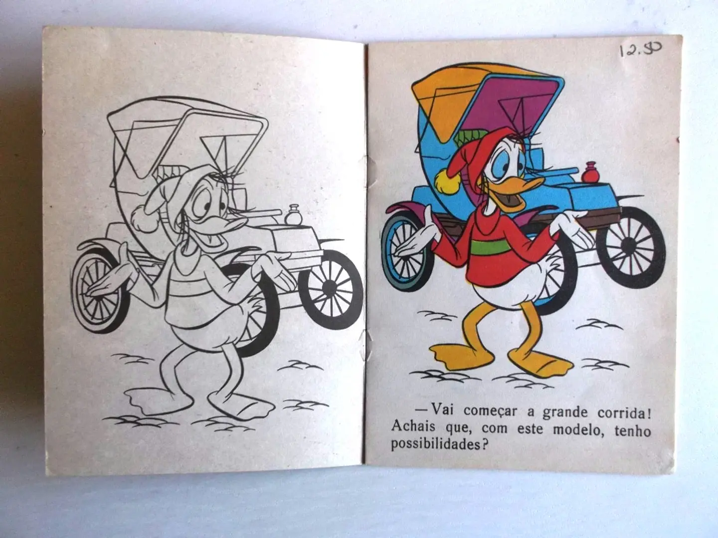 Caderno para colorir - Donald nas corridas 4