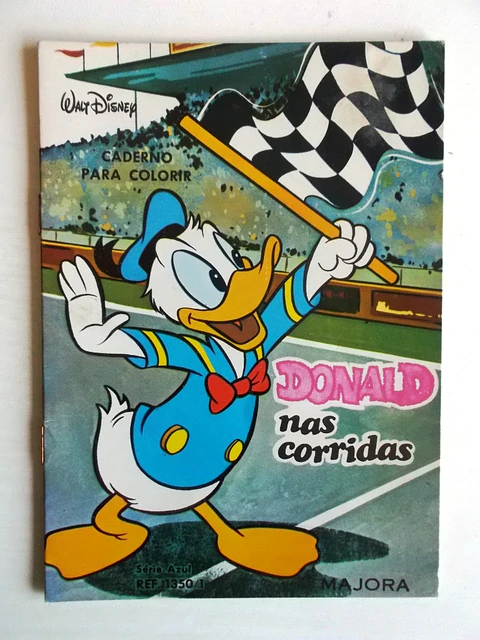 Caderno para colorir - Donald nas corridas
