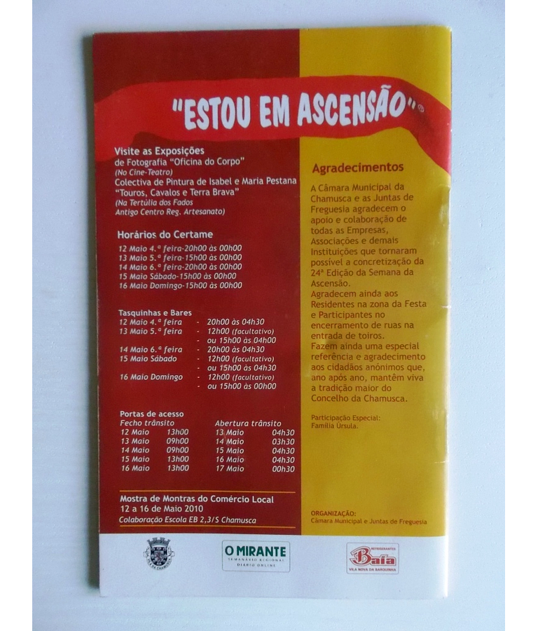 Folheto - Ascensão é na Chamusca