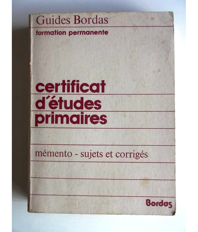 Certificat D´etudes Primaires