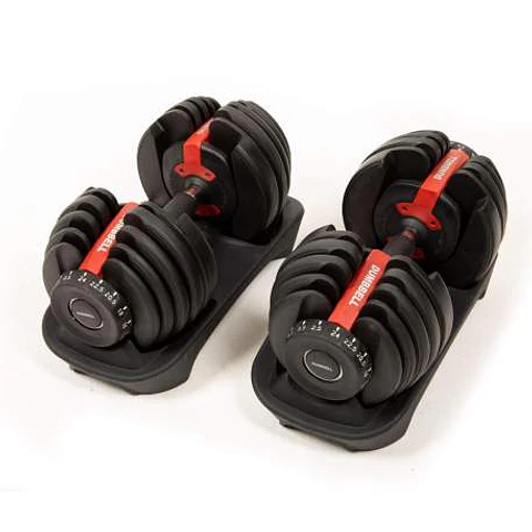 Set 2 Mancuernas ajustable 26 niveles | 4-41,5 kg | Con base protectora