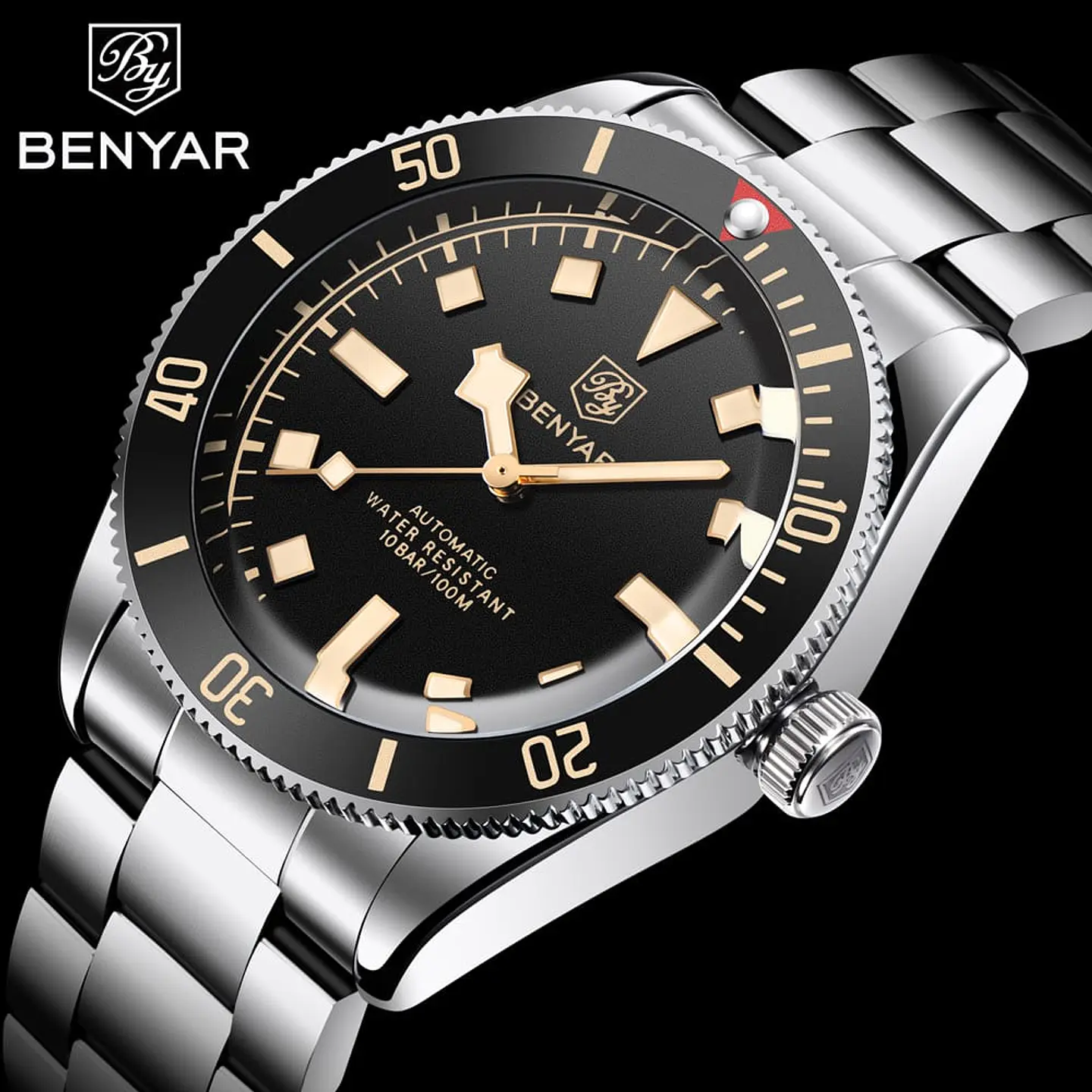 Benyar Automático Acero Retro Diver 6