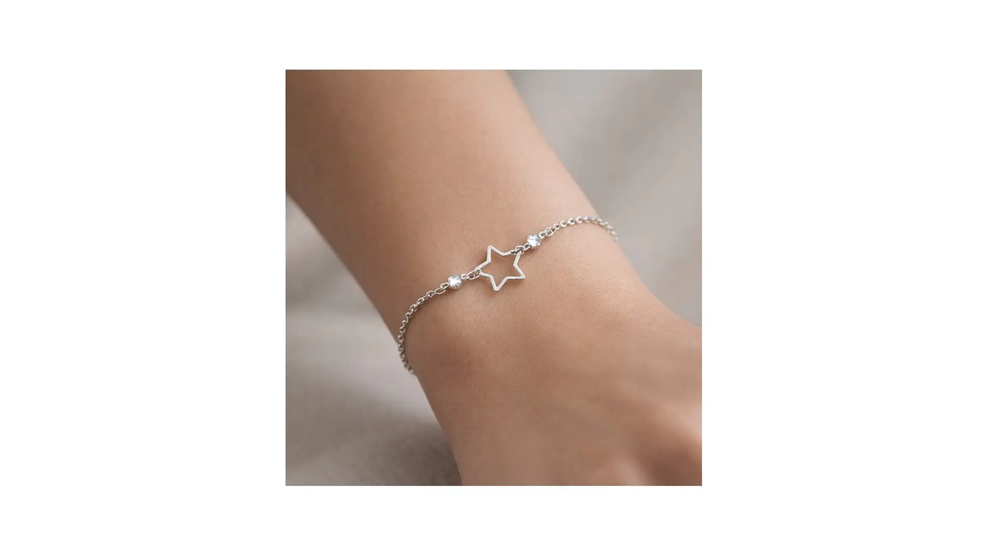 Pulsera Estrella Cristales Hecho con Swarovski® Rosado 2