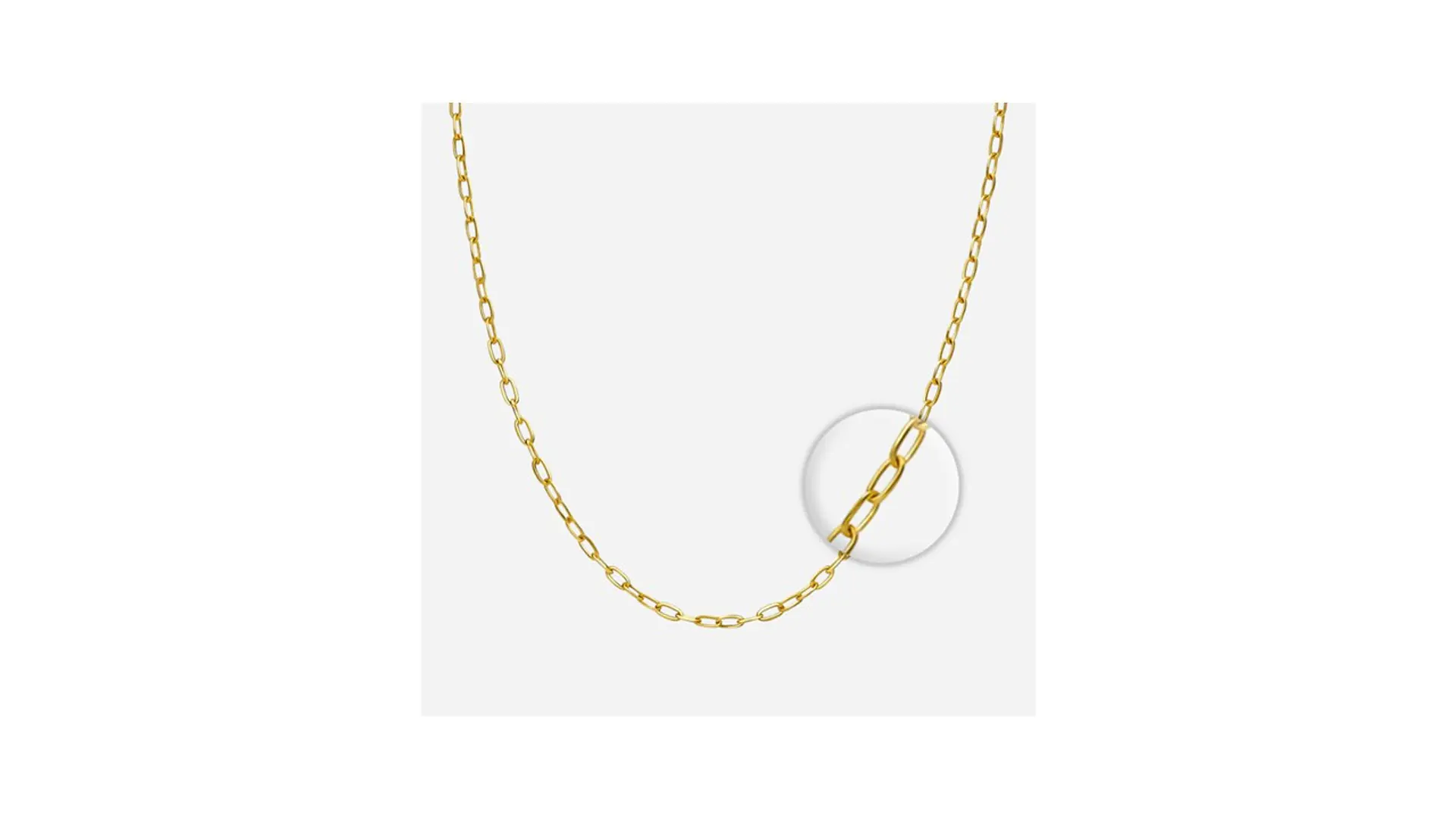 Cadena Clásica en Plata 925 con Baño Oro 18K – 50cm 1