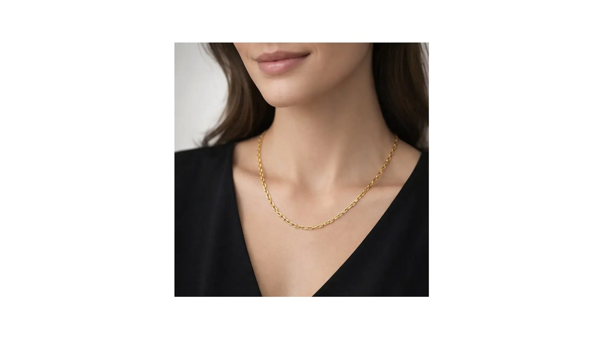 Cadena Clásica en Plata 925 con Baño Oro 18K – 50cm 2