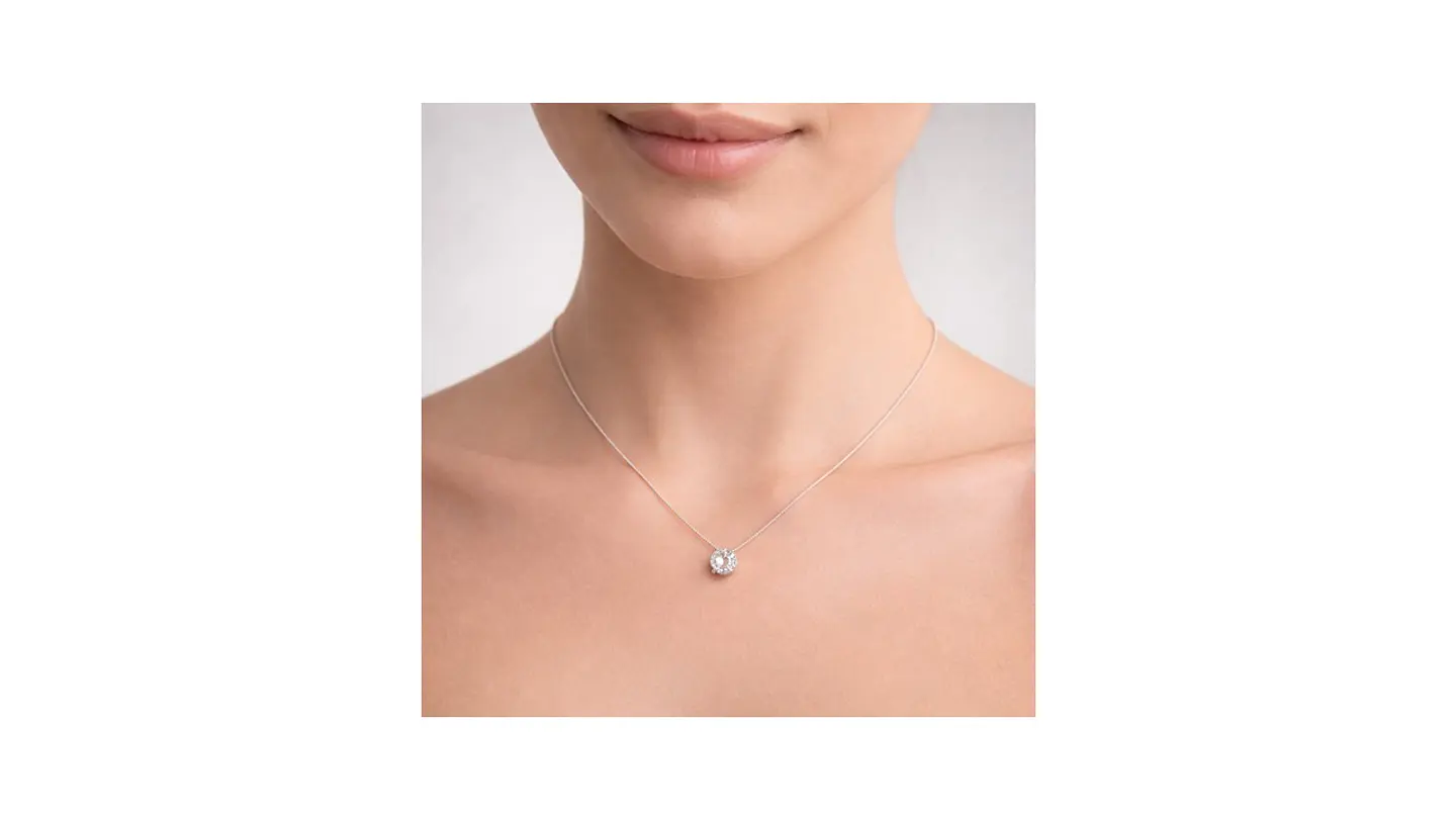 Collar Punto de Luz en Plata 925 – Circón 7mm 2