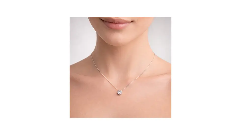 Collar Punto de Luz en Plata 925 – Circón 7mm 2