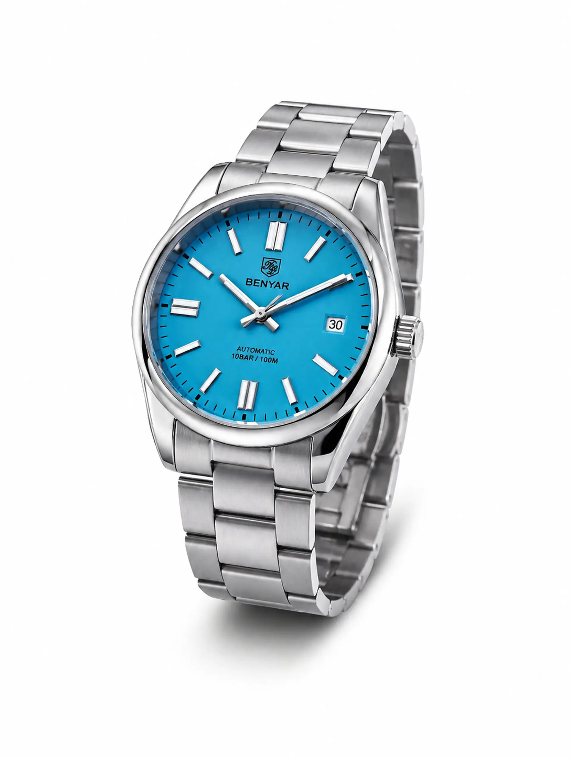 Benyar BY-5185 Automático Acero 40 mm Ice Blue 3