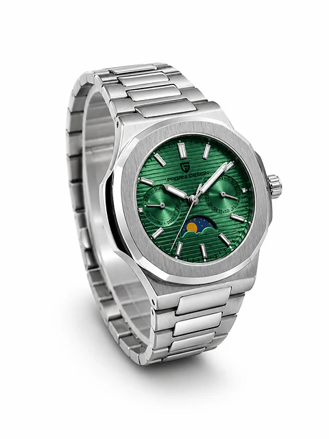 Pagani Design PD-1786 Fase Lunar Multifunción Acero Verde